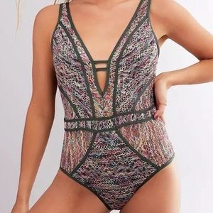 NWT Medium Becca Swim One Piece